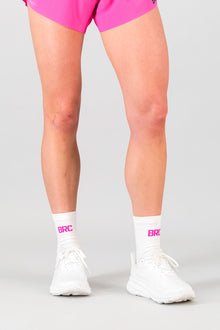BRC Pro Sock - White & Pink