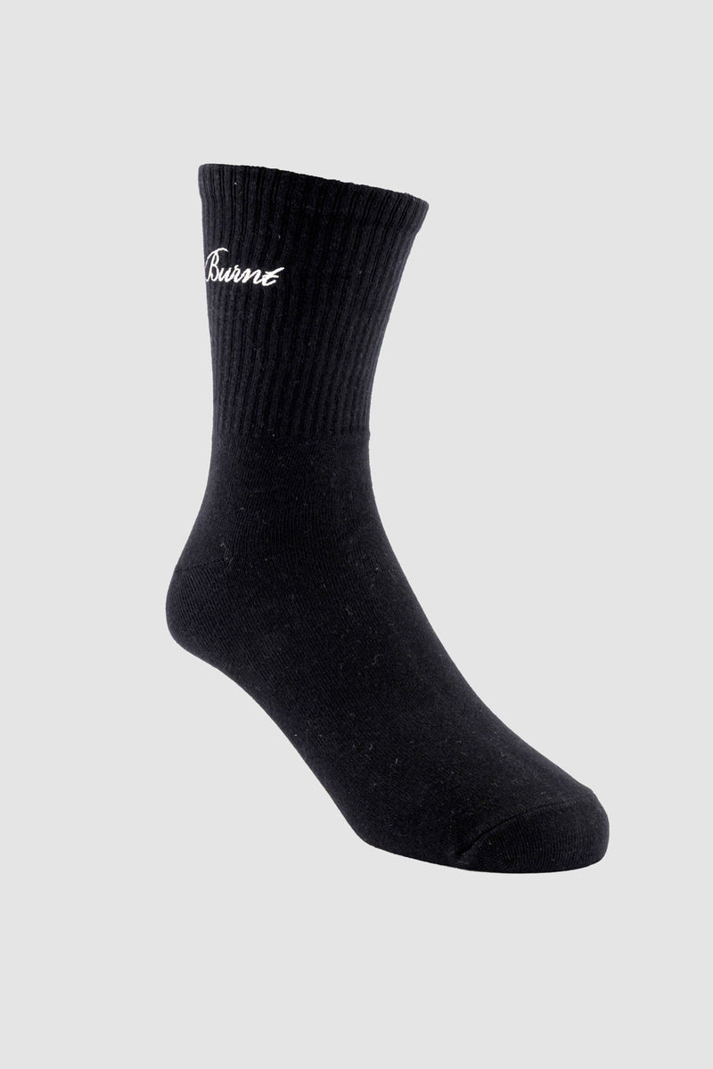 Headline Crew Sock - Black