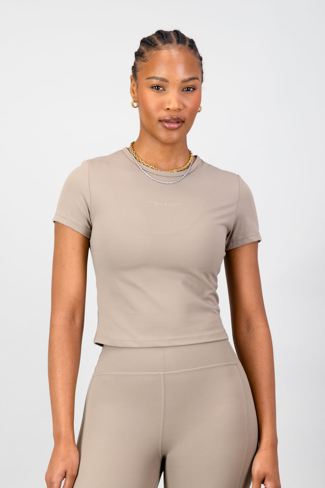 Olivia Fitted Tee - Cashew