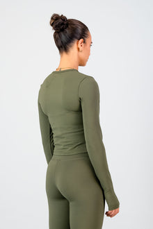 Olivia Fitted Long Sleeve - Olive