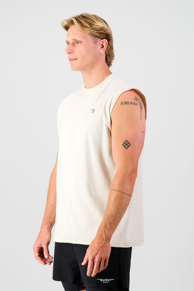 Lightweight Cotton Tank - Cream